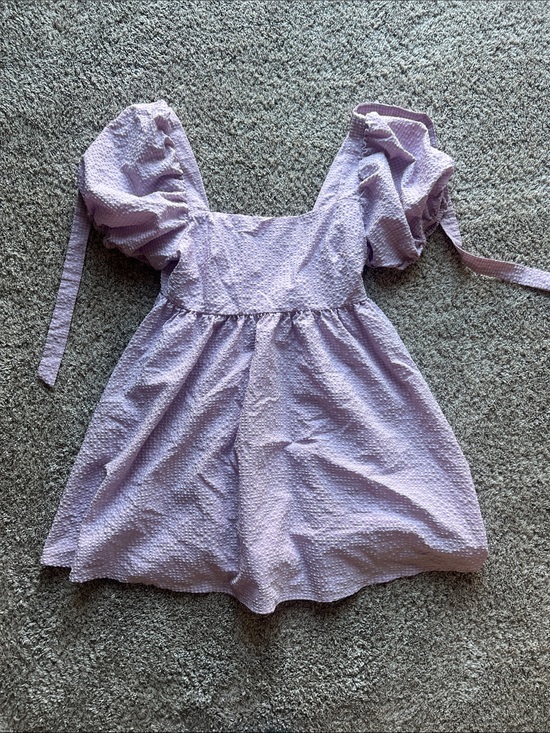 Mable Dresses & Skirts - mable Lavender Square Neck Mini babydoll Dress